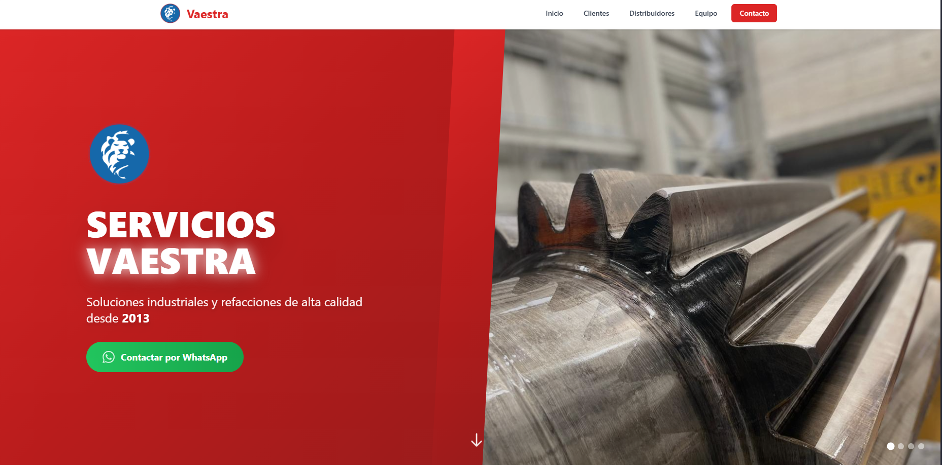 Landing page Vaestra